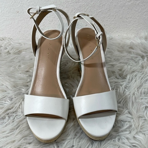 Kelly & Katie Wedge Sandal Devyn Style Tropical Palm Tree Women’s Size 8.5 - Picture 2 of 12